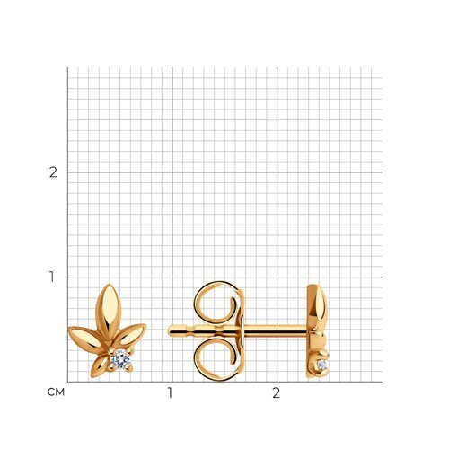 Серьги из золота с фианитами (Арт.0200003)