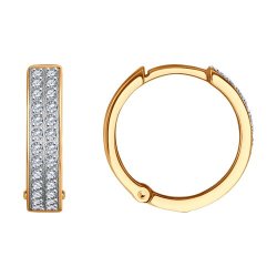 Серьги из золота с фианитами (Арт.0200142)