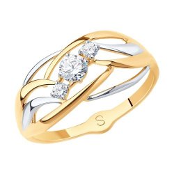 Кольцо из золота с фианитами (Арт.017927)