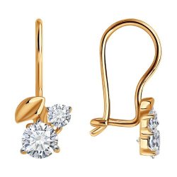 Серьги из золота с фианитами (Арт.026836)