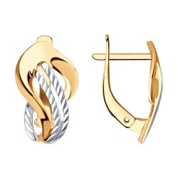 Серьги из золота с алмазной гранью (Арт.027287)
