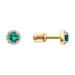 Серьги пусеты золотые пробы 585 (Арт.72-00018)