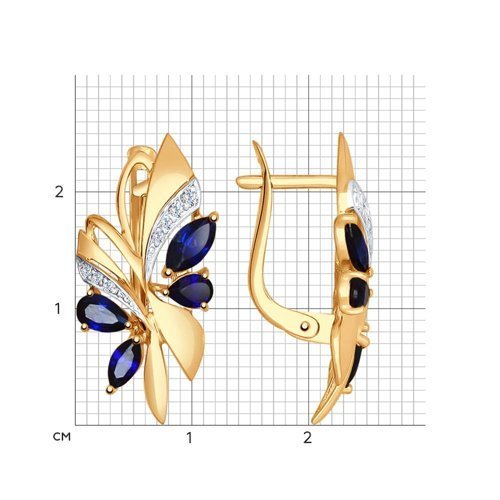 Серьги золотые пробы 585 (Арт.724992)