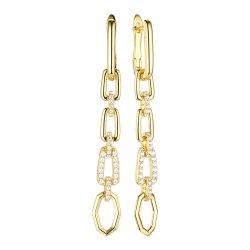 Серьги из серебра с фианитом (Арт.cz-e03375-x-l-x-x-w)