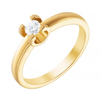 Кольцо из золота с бриллиантом (Арт.1117_khae17-280_ygdn_ko_yg)