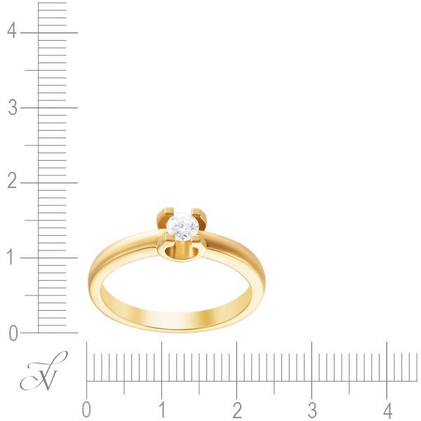 Кольцо из золота с бриллиантом (Арт.1117_khae17-280_ygdn_ko_yg)