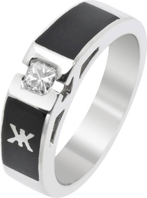 Кольцо из белого золота с бриллиантом и эмалью (Арт.9161tkln)