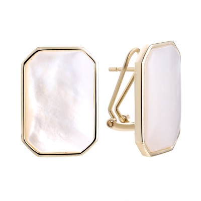 Серьги с жемчугом «Gravity Shine» серебро 925 Fresh Jewelry (арт.PI-E04250-X-L-PN-X-X)