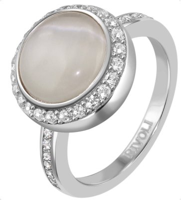 Кольцо из серебра с кошачим глазом и куб. цирконием (Арт.fgr-4-10-h-16-s)