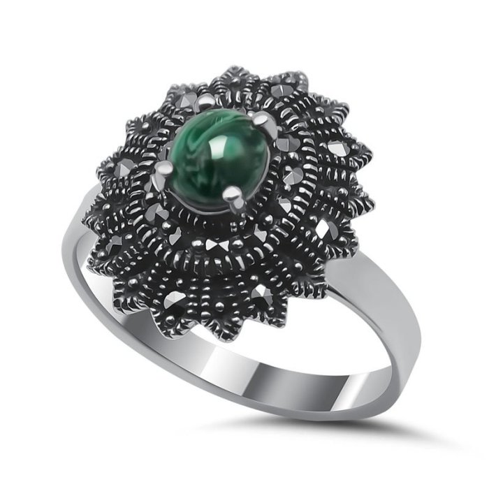 Кольцо Серебряные крылья (Арт.21392113_malahitpr_markazit)