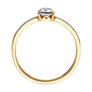 Кольцо из комбинированного золота с бриллиантами «Сияние гармонии» Соколов (арт.1012555)