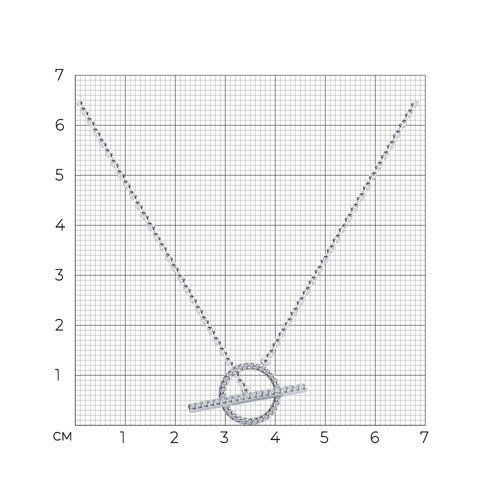 Колье из серебра с фианитами (Арт.94070717)