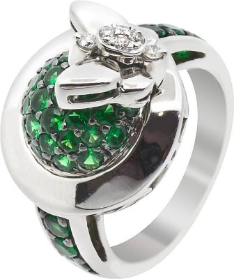 Кольцо из белого золота с бриллиантом (Арт.rg_5180_w01)