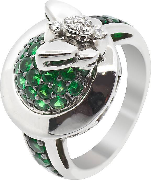 Кольцо из белого золота с бриллиантом (Арт.rg_5180_w01)