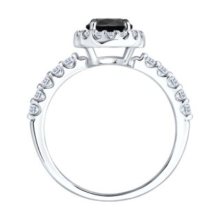 Кольцо из серебра с фианитом «Тайна ночи» Соколов (арт.94-110-00194-1)