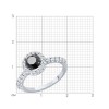 Кольцо из серебра с фианитом «Тайна ночи» Соколов (арт.94-110-00194-1)