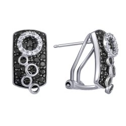 Серьги из белого золота с бриллиантом (Арт.e20694_db_wg)