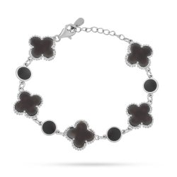 Браслет из серебра с керамикой и эмалью (Арт.tc-b00747-br-w-x-b-x)