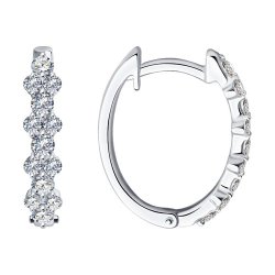 Серьги из белого золота с бриллиантами (Арт.1021756-3)