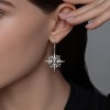 Серьги из серебра с фианитами «Полярная звезда» Соколов (арт.94-121-02152-1)