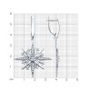 Серьги из серебра с фианитами «Полярная звезда» Соколов (арт.94-121-02152-1)