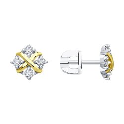 Серьги из белого золота с бриллиантами (Арт.1021947-3)