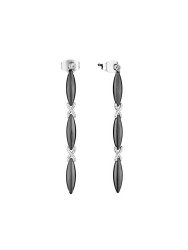 Серьги из серебра с керамикой и фианитом (Арт.tc-e01826-b-w-w-x-x)