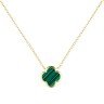 Ожерелье с малахитом «Lucky Clover» из серебра 925, Fresh Jewelry (арт.TC-N02153-X-L-Mal-X-X)