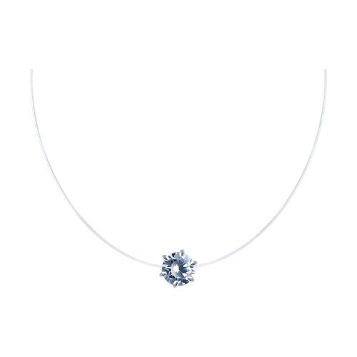 Колье на леске из серебра с фианитом (Арт.94-170-02181-2)