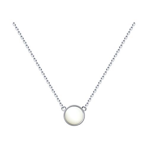 Колье из серебра с лунным камнем (Арт.83070041)