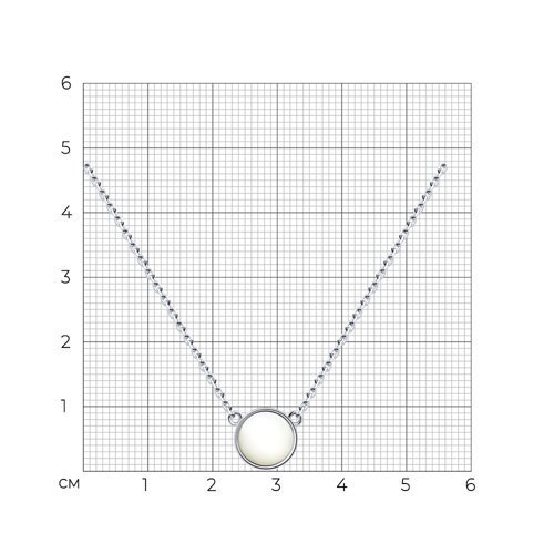 Колье из серебра с лунным камнем (Арт.83070041)
