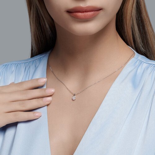 Колье из белого золота с бриллиантами (Арт.1070262-3)