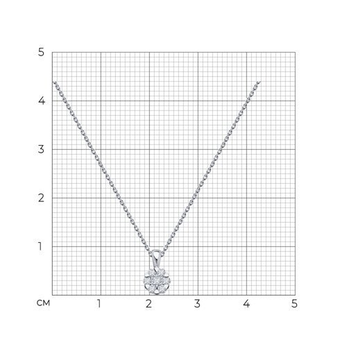Колье из белого золота с бриллиантами (Арт.1070262-3)
