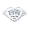 Кольцо из серебра с гравировкой «Please Return To Love» NEW YORK, Соколов (арт.94014419)