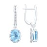 Серьги из серебра с топазами и фианитами (Арт.92022053)