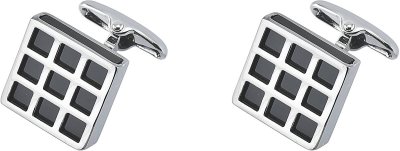 Запонки из ювелирного сплава с ониксом (Арт.2-b-1024-40-s)