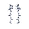 Серьги из белого золота с бриллиантом и сапфиром (Арт.re6810_sr_sa_wg)