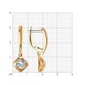 Серьги из золочёного серебра с фианитами (Арт.93020913)