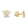 Серьги из золочёного серебра с фианитами (Арт.93021142)
