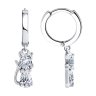 Серьги из серебра с фианитами (Арт.94026039)