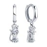 Серьги из серебра с фианитами (Арт.94026039)