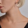 Серьги из серебра с фианитами (Арт.94026039)
