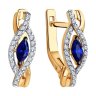 Серьги из золота с бриллиантами и сапфирами (Арт.51-220-01842-1)