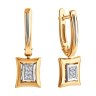 Серьги из комбинированного золота с бриллиантами (Арт.51-221-02128-1)