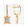 Серьги из комбинированного золота с бриллиантами (Арт.51-221-02128-1)