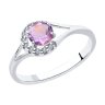 Кольцо из серебра с аметистом и фианитами (Арт.94-310-00504-1)