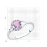 Кольцо из серебра с аметистом и фианитами (Арт.94-310-00504-1)