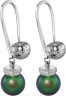 Серьги серебро с жемчугом и фианитами «Pearl Kiss 25S» Rivoli (арт.ABS-9-10-25-S)