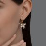 Серьги из золота с бриллиантами и эмалью (Арт.6029056)
