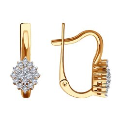 Серьги из золота с фианитами (Арт.0200143)